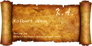 Kolbert Anna névjegykártya